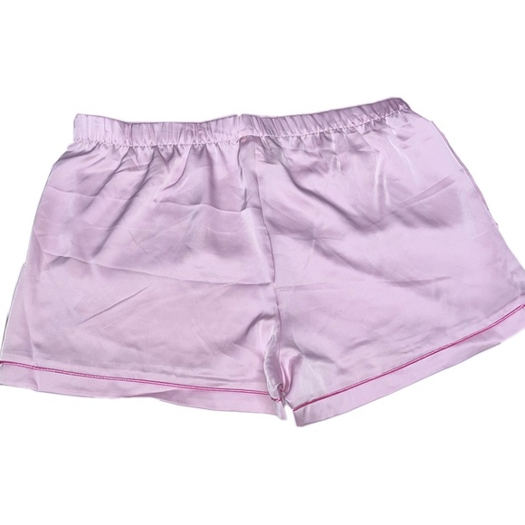 Nwt juicy couture baby pink satin pajamas set with rhinestone logo size M - Picture 5 of 11